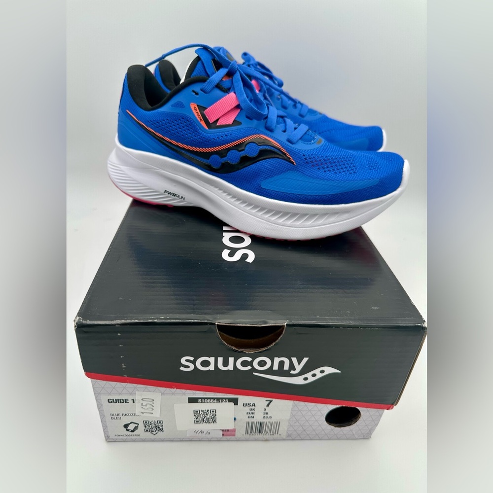 Saucony Blue and Pink Athletic Shoes